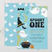 ENGE KLEINE Jonge spook uitnodiging (Voorkant / Achterkant)