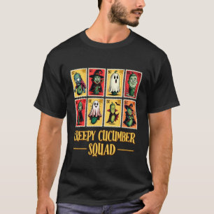 Enge Komkommer Team Grappige Halloween Stempel Man T-shirt