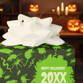 Enge Kruipers Gelukkig Halloween Voeg Het Jaar Toe Cadeaupapier