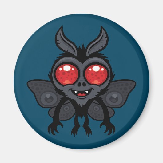 Enge Kute Cryptid Mothman Monster Magneet (Voorkant)