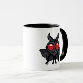 Enge Kute Cryptid Mothman Monster Mok (Voorkant rechts)
