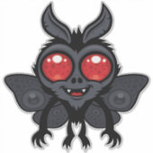 Enge Kute Cryptid Mothman Monster Sticker (Voorkant)