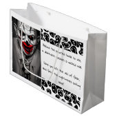 Enge Kwaad Glimlachende Clown & Quote Groot Cadeauzakje (Voorkant Gekanteld)