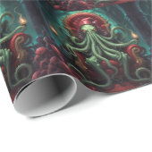 Enge Lovecraft Cthulhu Horror Kerstmis Cadeaupapier (Rol Hoek)