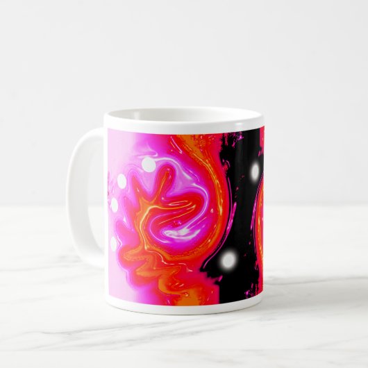 Enge maan kunst koffiemok (Voorkant links)