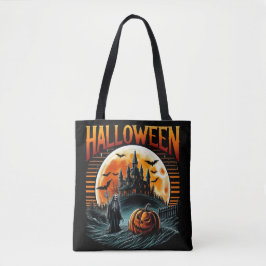Enge maanverlichte spookachtige kasteel grimmige R Tote Bag