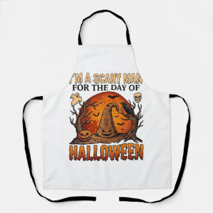 Enge man Halloween Heksenhoed Bloedmaan Pompoen_1 Schort