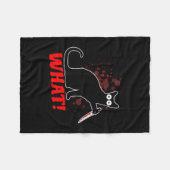 Enge moorddadige kat met mes kat wat_ halloween fleece deken (Voorkant (Horizontaal))