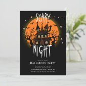 Enge nacht Halloween Party uitnodiging (Staand voorkant)