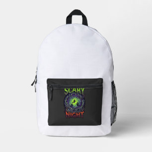 Enge Nacht Heksen Vleermuisgrot Neon Vortex Skelet Bedrukte Rugzak