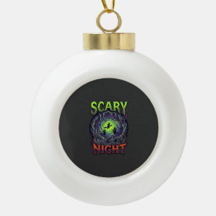Enge Nacht Heksen Vleermuisgrot Neon Vortex Skelet Keramische Bal Ornament