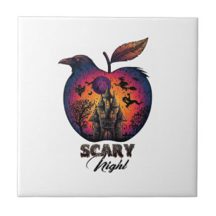Enge Nacht Raaf Appel Spooky Geheime Kasteel Hal Tegeltje
