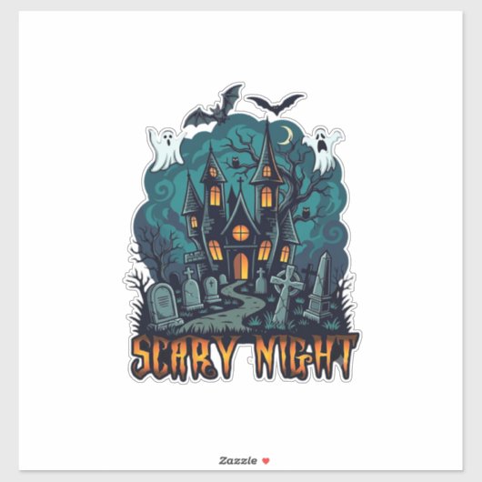 Enge Nacht Spokenhuis Spoken Kerkhof Sticker (Vel)