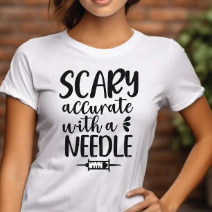 Enge Nauwkeurige Met Een Naald Halloween Verpleegs Tri-Blend Shirt
