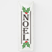 Enge NOEL Typografie Kerstmis Spandoek (Verticaal)