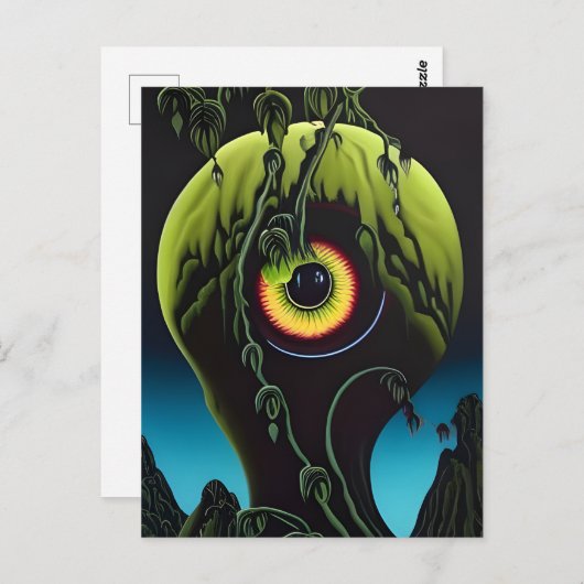 Enge oogbal Plant Briefkaart (Voorkant / Achterkant)