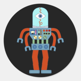 Enge oogbol robot ronde sticker