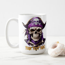 Enge Paarse Pirate Skull en Crossbones