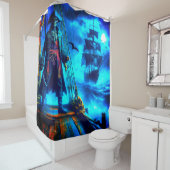 Enge piraat douchegordijn (In situ)