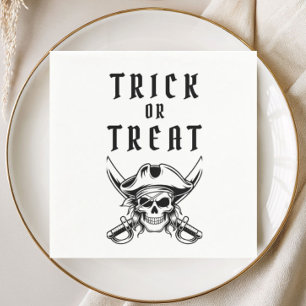 Enge Piraat Schedel Trick Or Treat Halloween Servet