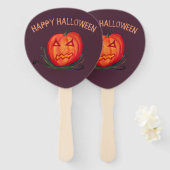 Enge Pompoen Art Halloween Day Paddle Handwaaier (Voorkant en achterkant)