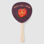 Enge Pompoen Art Halloween Day Paddle Handwaaier (Achterkant)