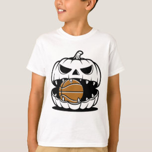 Enge pompoen Basketbal Gezicht Shirten T-shirt