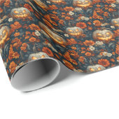 Enge pompoen en bloemen veld02 cadeaupapier (Rol Hoek)