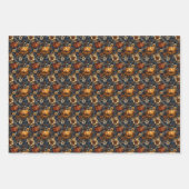 Enge pompoen en bloemen veld inpakpapier vel (Voorkant 3)