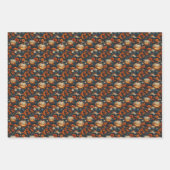 Enge pompoen en bloemen veld inpakpapier vel (Voorkant)