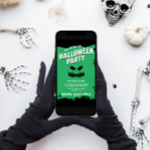 Enge pompoen gezicht Halloween Party Kaart