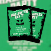 Enge pompoen gezicht Halloween Party Kaart