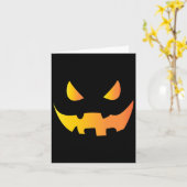 Enge pompoen gezicht voor Halloween Kaart (Gele Bloem)