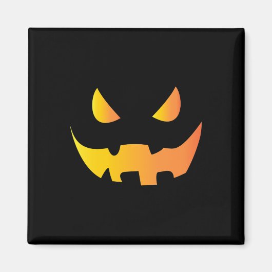 Enge pompoen gezicht voor Halloween Magneet (Voorkant)