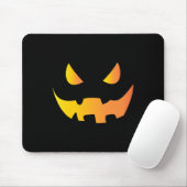 Enge pompoen gezicht voor Halloween Muismat (Met muis)