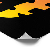 Enge pompoen gezicht voor Halloween Poster (Hoek)