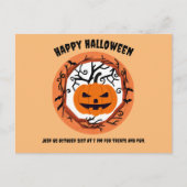 Enge Pompoen Halloween Briefkaart Invitation (Voorkant)