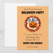 Enge Pompoen Halloween Feest Uitnodigingen (Voorkant / Achterkant)