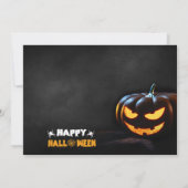 Enge Pompoen Halloweenfeest Kaart (Achterkant)