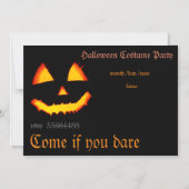 enge pompoen in het donker - Halloween Magnetische Uitnodiging (Voorkant)