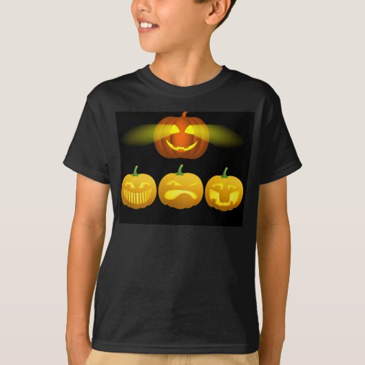 Enge pompoenen Halloween. T-shirt (Voorkant)
