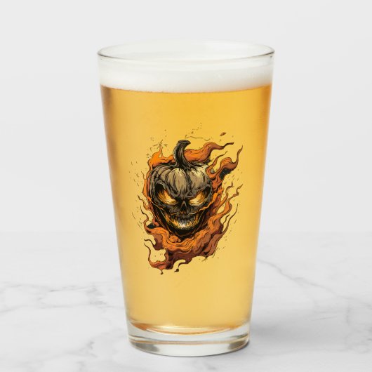 Enge pompoenkop glas (Voorkant gevuld)