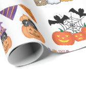 Enge pret en griezelige halloween cadeaupapier (Rol Hoek)