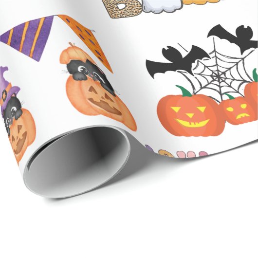 Enge pret en griezelige halloween cadeaupapier (Rol Hoek)