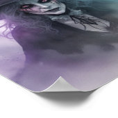 Enge realistische heks Waterverf mist halloween Poster (Hoek)