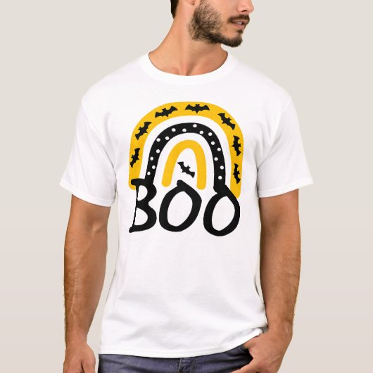 Enge Regenboog en enge Halloween T-shirt (Voorkant)