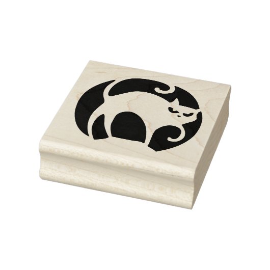 Enge Retro Halloween Kat Rubber Art Stamp Rubberstempel (Stempel)