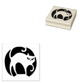 Enge Retro Halloween Kat Rubber Art Stamp Rubberstempel (Gestempeld)