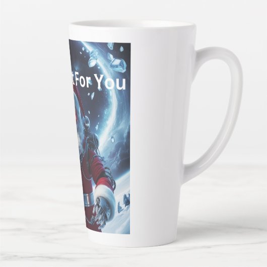 enge robotkerstman latte mok (Rechts)