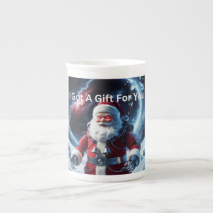 enge robotkerstman porselein kop